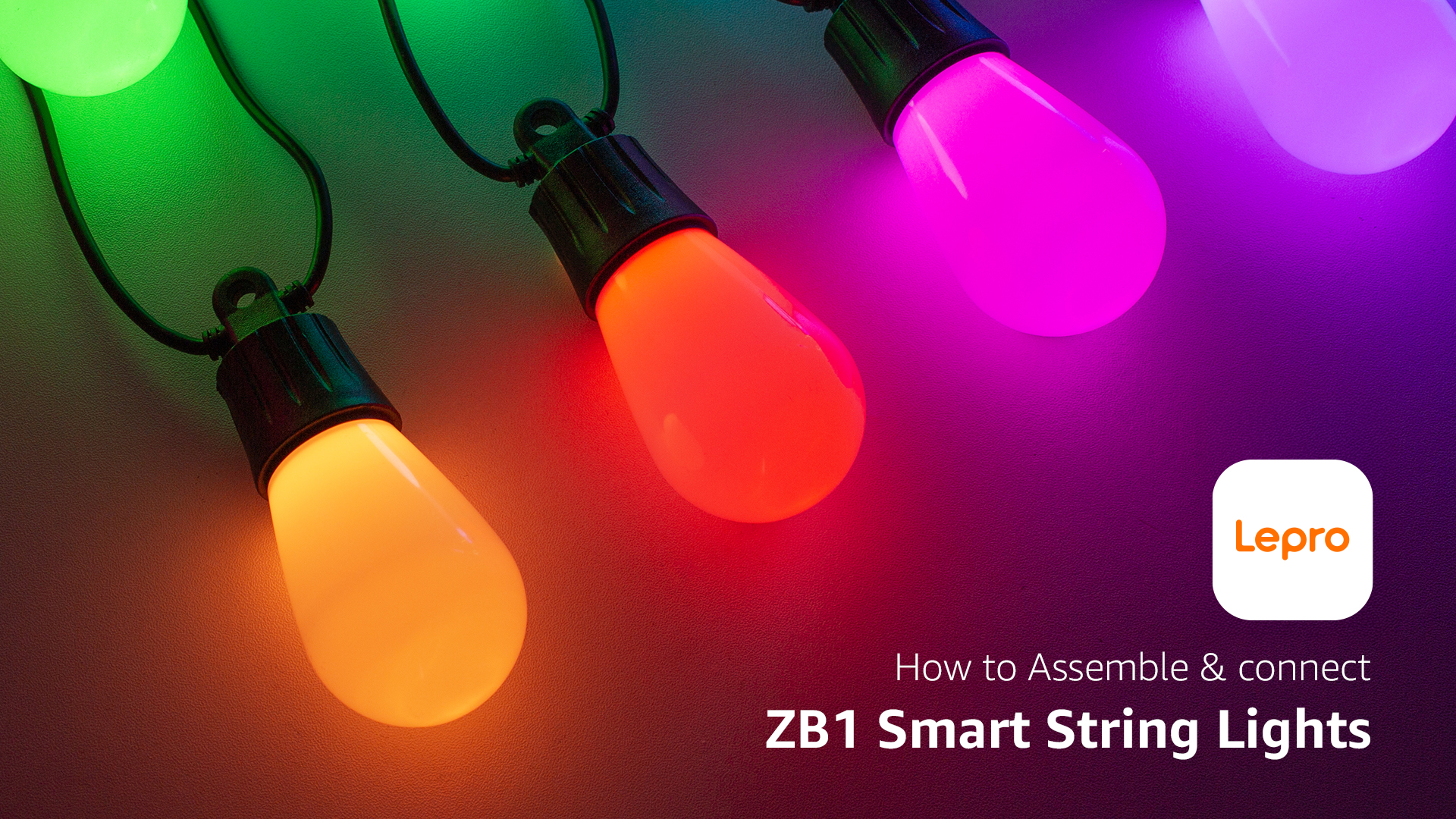 Watch how to set up Lepro ZB1 smart outdoor string lights on